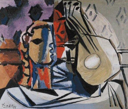 1927 TИte et guitare. Pablo Picasso (1881-1973) Period of creation: 1919-1930
