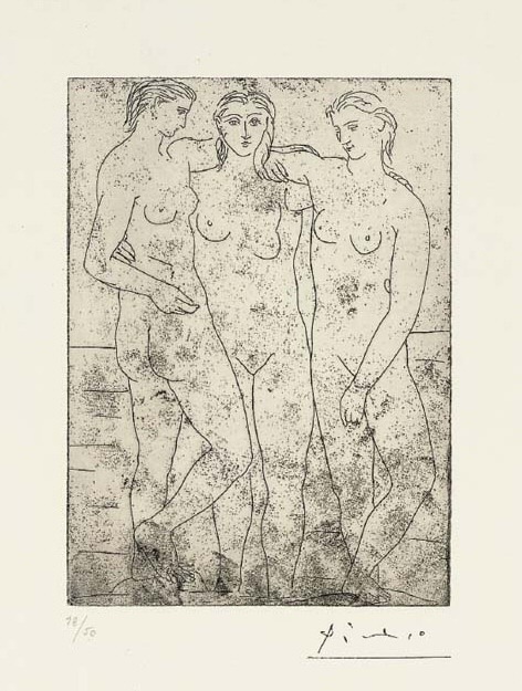 1922 Les trois baigneuses II. Pablo Picasso (1881-1973) Period of creation: 1919-1930