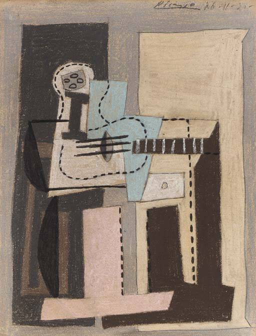 1920 Guitare et compotier sur une table carrВe. Pablo Picasso (1881-1973) Period of creation: 1919-1930