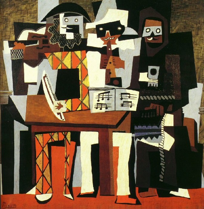 1921 Musiciens aux masques. Пабло Пикассо (1881-1973) Период: 1919-1930 (Trois musiciens)