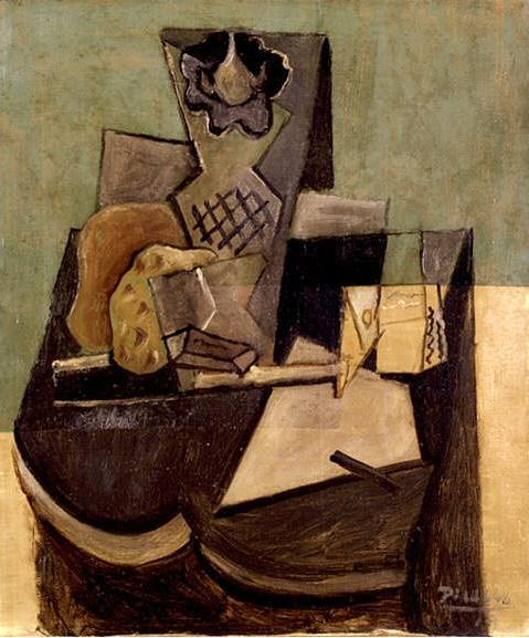1919 Vase, pipe, paquet de tabac. Пабло Пикассо (1881-1973) Период: 1919-1930