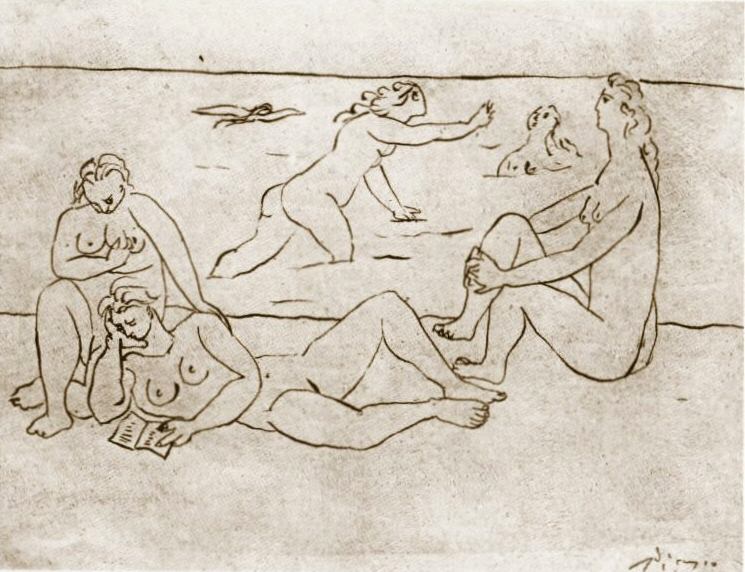 1920 Baigneuses Е la plage. Пабло Пикассо (1881-1973) Период: 1919-1930