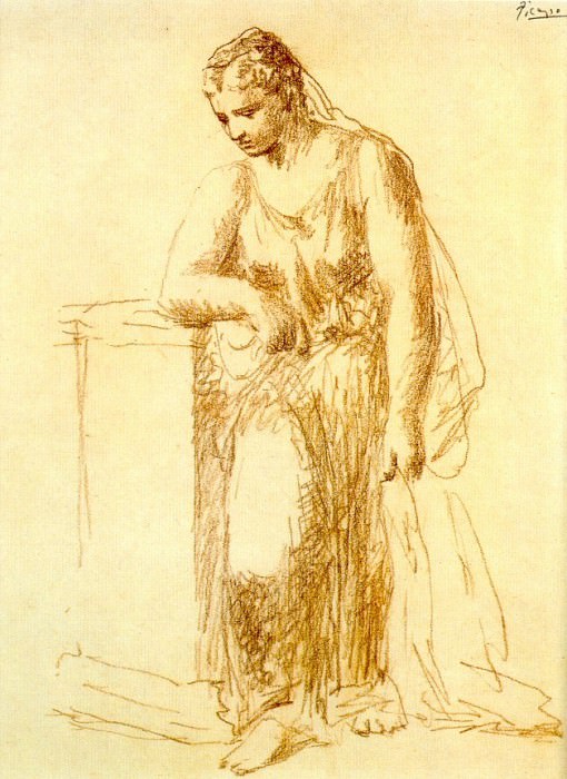 1921 Femme drapВe debout. Пабло Пикассо (1881-1973) Период: 1919-1930