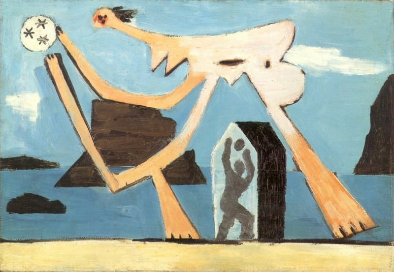 1928 Joueurs de ballon sur la plage. Пабло Пикассо (1881-1973) Период: 1919-1930