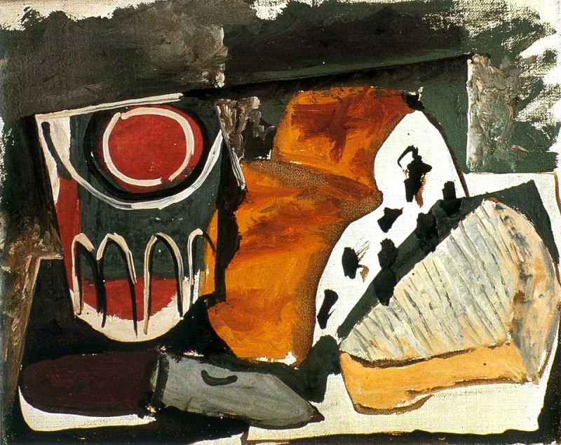 1923 Verre, pain et fromage. Пабло Пикассо (1881-1973) Период: 1919-1930