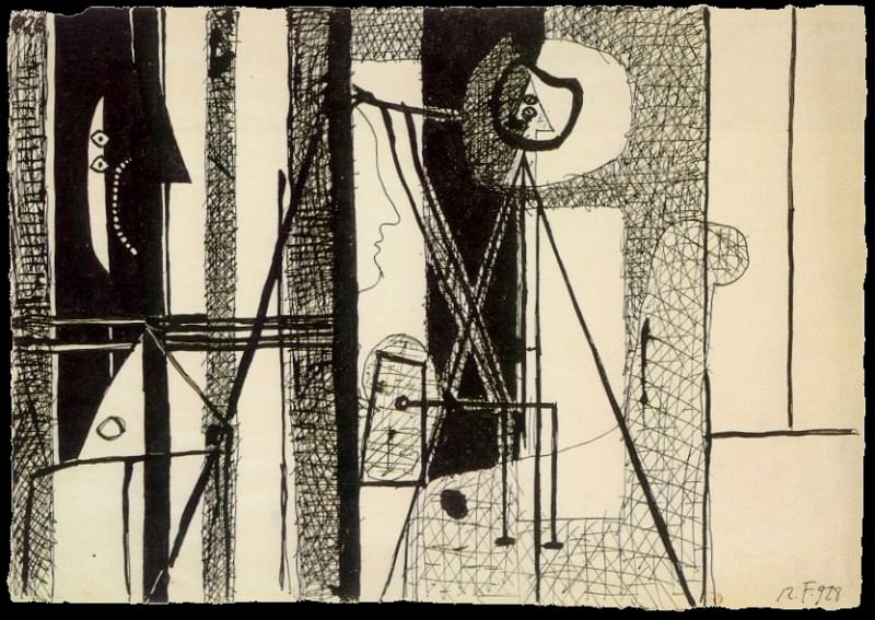 1928 Le peintre et son modКle2. Пабло Пикассо (1881-1973) Период: 1919-1930