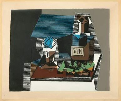 1920 Bouteille et raisins. Пабло Пикассо (1881-1973) Период: 1919-1930