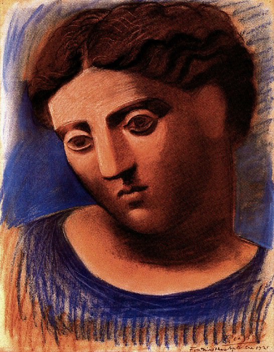 1921 TИte de femme7, Pablo Picasso (1881-1973) Period of creation: 1919-1930