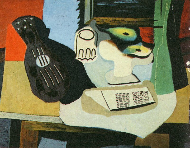 1924 Guitare, verre et compotier avec fruits. Pablo Picasso (1881-1973) Period of creation: 1919-1930