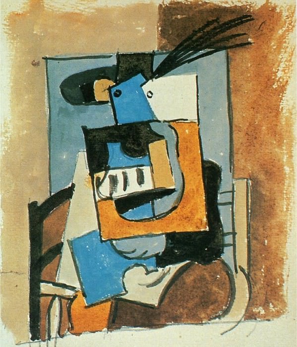 1919 Femme au chapeau Е plume. Пабло Пикассо (1881-1973) Период: 1919-1930