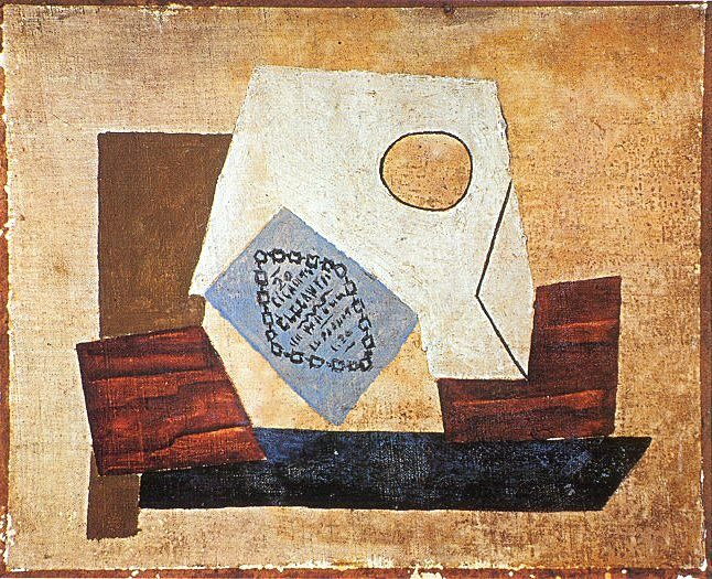 1921 Nature morte au paquet de cigarettes. Pablo Picasso (1881-1973) Period of creation: 1919-1930