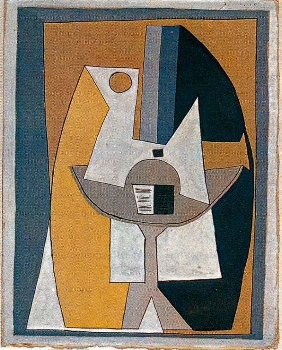 1920 Partition sur un guВridon. Пабло Пикассо (1881-1973) Период: 1919-1930