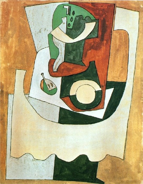 1920 Nature morte au guВridon et Е lassiette. Pablo Picasso (1881-1973) Period of creation: 1919-1930