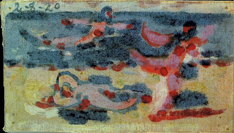 1920 Trois personnages au bord de la mer. Пабло Пикассо (1881-1973) Период: 1919-1930