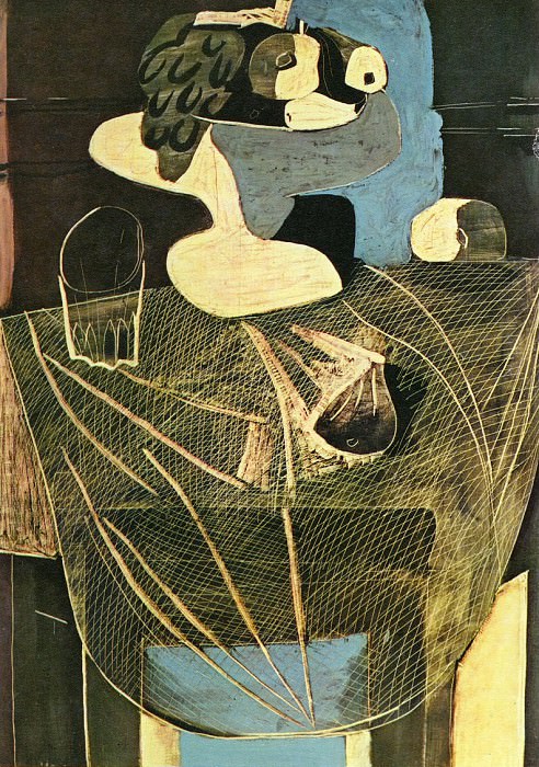 1925 Nature morte au filet de pИche. Pablo Picasso (1881-1973) Period of creation: 1919-1930