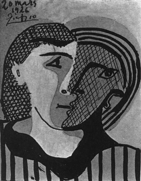 1926 TИte de femme3. Pablo Picasso (1881-1973) Period of creation: 1919-1930
