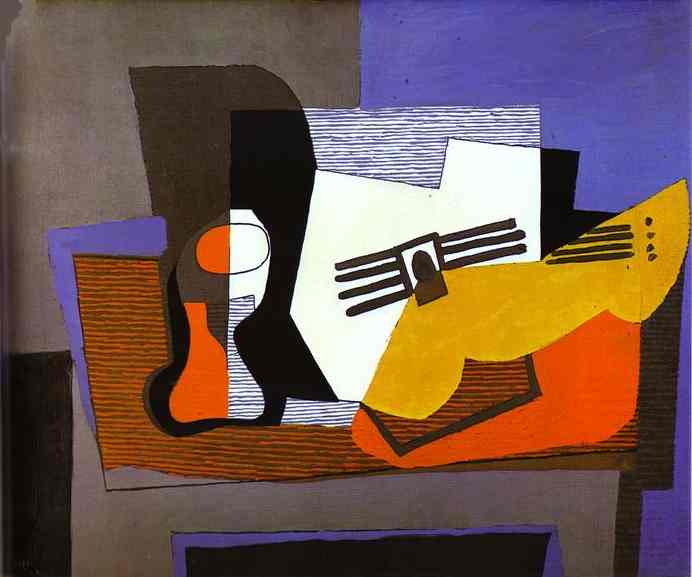 1922 nature morte Е la guitare. Пабло Пикассо (1881-1973) Период: 1919-1930
