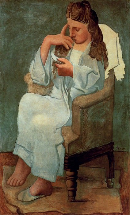 1920 La liseuse. Pablo Picasso (1881-1973) Period of creation: 1919-1930 (Femme en gris; femme assise lisant)