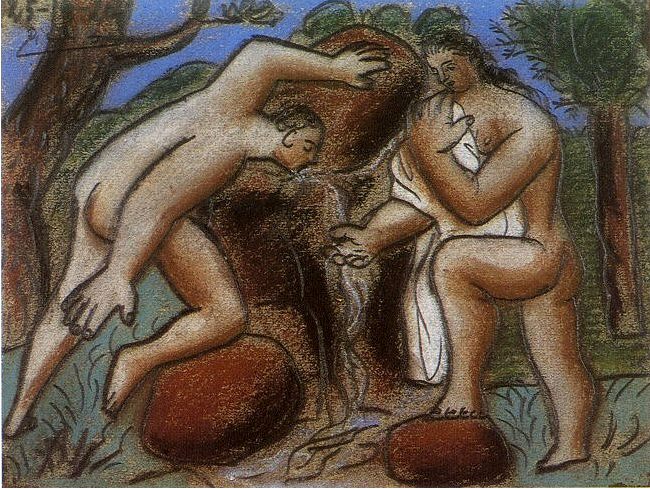1921 Homme et femme Е la fontaine. Pablo Picasso (1881-1973) Period of creation: 1919-1930