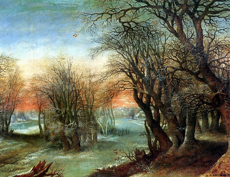 АЛЬСЛОТ ДЕНИС ВАН - Зимний пейзаж, 1610.. Louvre (Paris)