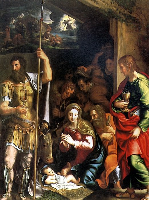 PIPPI GIULIO, NAMED GIULIO ROMANO - Nativity and Adoration of the Shepherds, 1531/34. Louvre (Paris)
