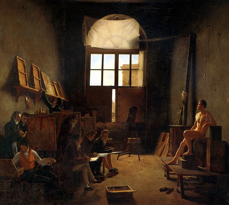 COCHERO LEON MATHIEU - David’s workshop interior. Louvre (Paris)