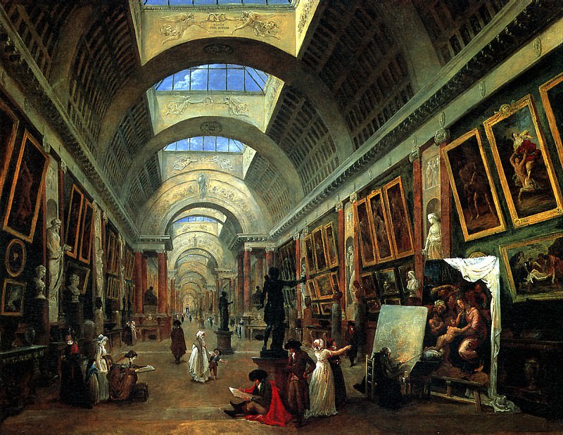 ROBERT HUBERT - Design for the Grand Gallery of the Louvre. Louvre (Paris)