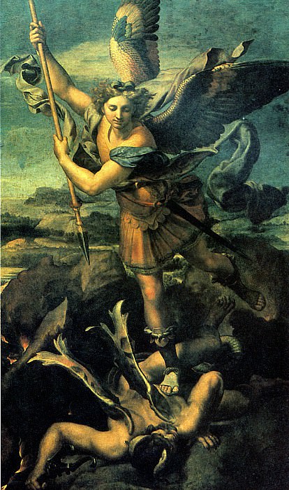 RAPHAEL - St. Archangel Michael. Louvre (Paris)