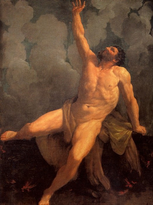 RENI GUIDO - Self-immolation of Hercules on Mount Ete. Louvre (Paris)