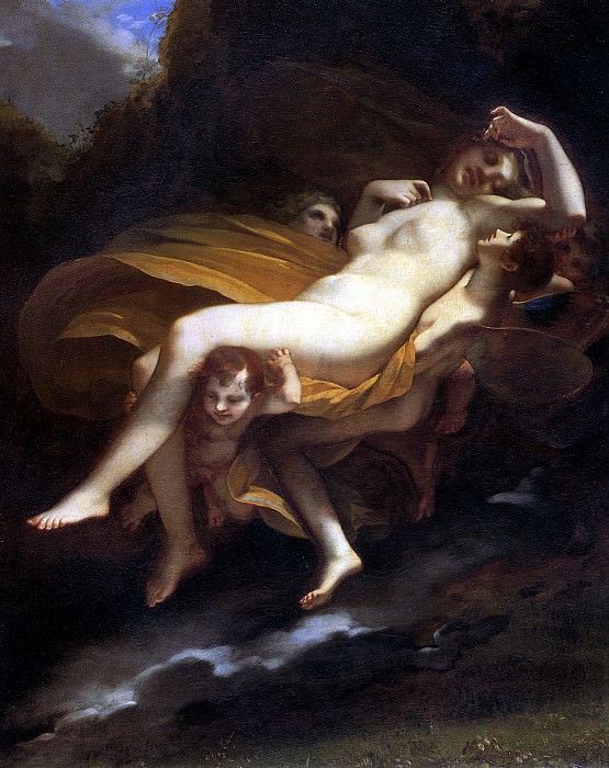 PRUDON PIERRE PAUL - The Abduction of Psyche. Louvre (Paris)