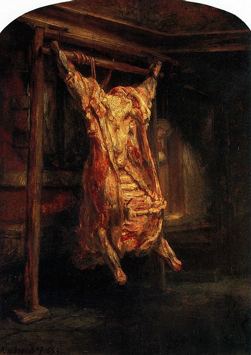 REMBRANDT - Carcass of a bull. Louvre (Paris)