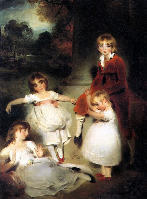 LAURENCE THOMAS - Children of John Angerstein: John Julius William, Caroline Emily, Elizabeth Julia and Henry Frederick. Louvre (Paris)