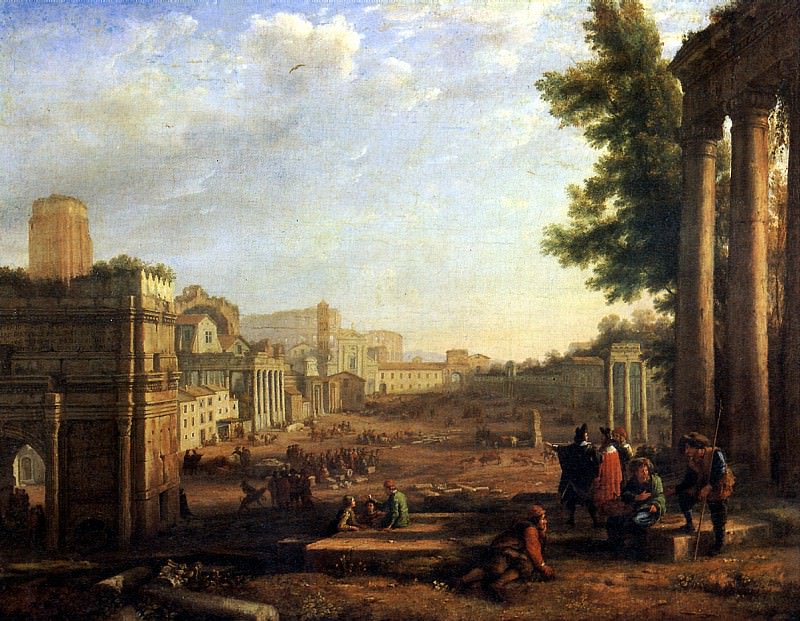 LORREN - View of Campo Vaccino. Louvre (Paris)