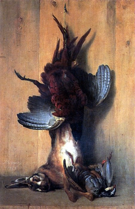 УДРИ ЖАН БАТИСТ - Натюрморт с фазаном. Лувр (Париж)