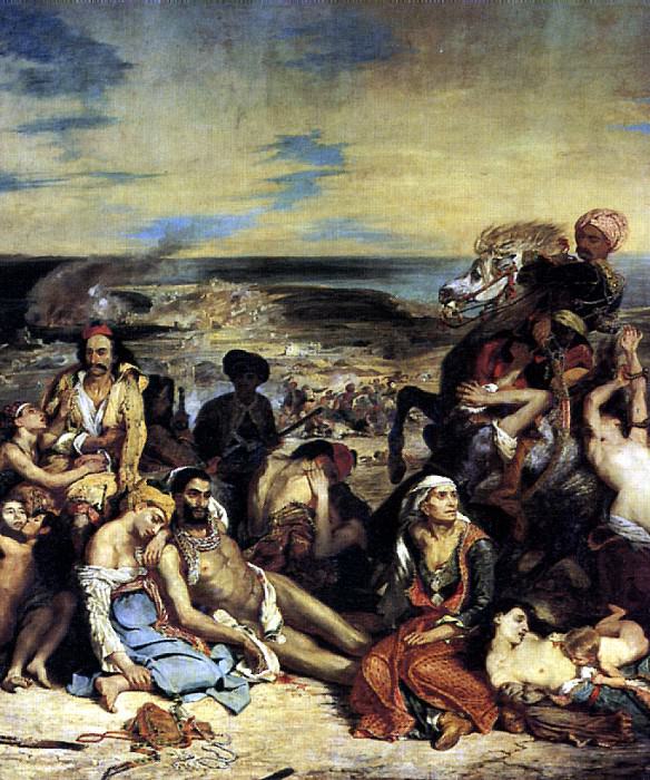 Eugene Delacroix - Massacre at Chios. Louvre (Paris)