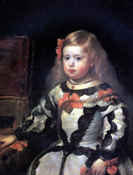 VELAZQEZ DIEGO RODRIGUEZ DE SILVA - Infanta Maria Margarita, daughter of King Philip IV, King of Spain. Louvre (Paris)