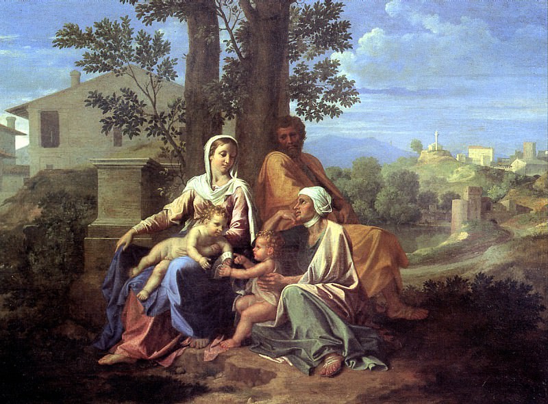 Poussin NICHOLAS - Holy family in a landscape. Louvre (Paris)