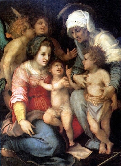 SARTO ANDREA DEL - Holy Family with Angels, c. 1515/1516. Louvre (Paris)