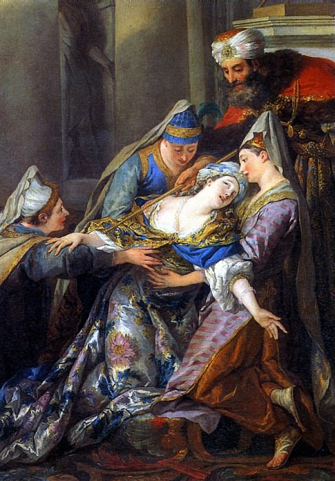 TROIS JEAN FRANCOIS DE - Esther faints before Artaxerxes (detail). Louvre (Paris)