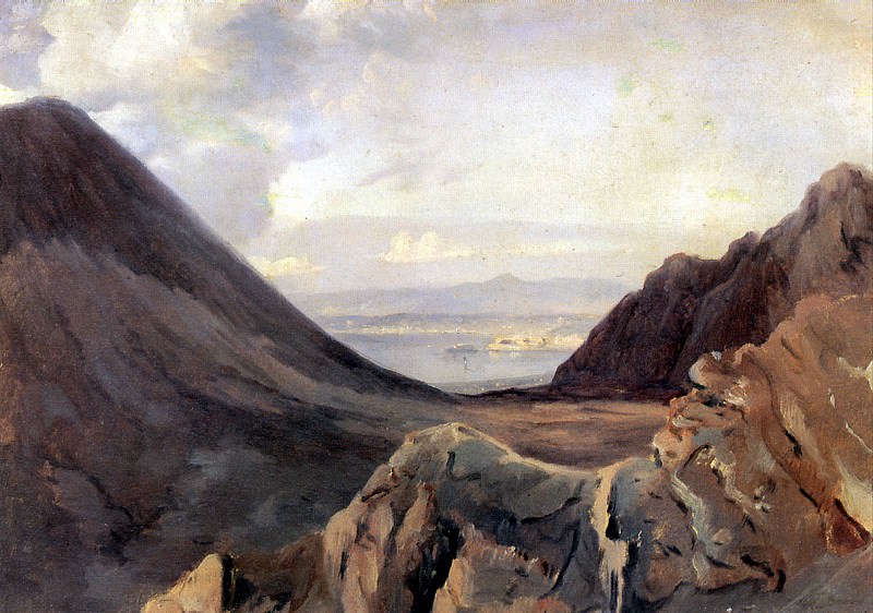 MISHALON ASHIL ETNA - View of Naples from the height of Vesuvius. Louvre (Paris)