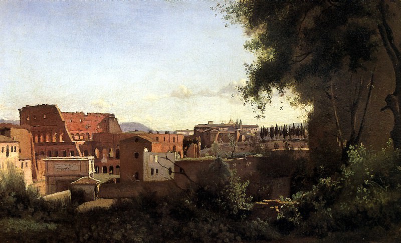 KOROTS JEAN BATISTE CAMILLE - View of the Colosseum from the gardens of Farnese. Louvre (Paris)