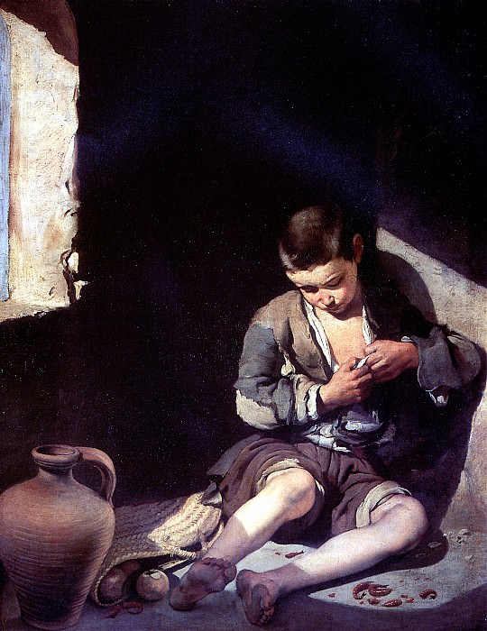 Murillo Bartholome Esteban - Little beggar. Louvre (Paris)