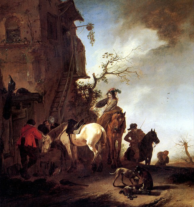 WAUVERMAN PHILIPS - Hunters and riders on the road. Louvre (Paris)