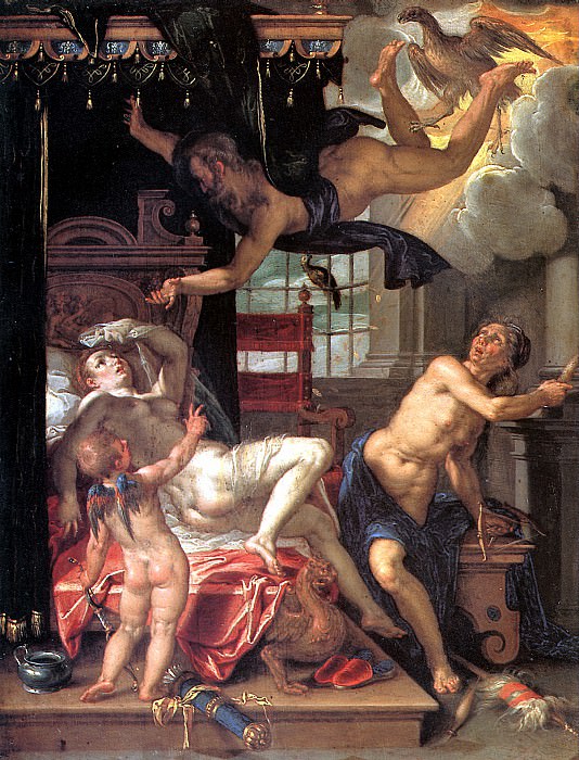 ВТЕВАЛ ИОАХИМ - Юпитер и Даная.. Louvre (Paris)