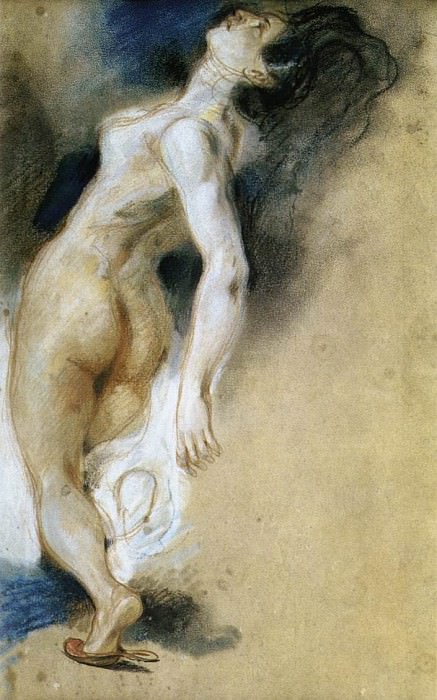Female Nude Killed from Behind. Ferdinand Victor Eugène Delacroix