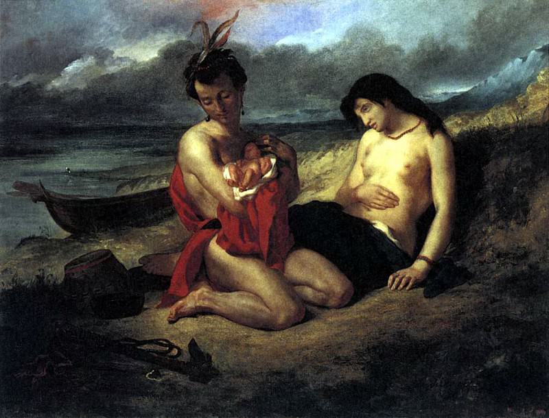 DELACROIX Eugene The Natchez. Ferdinand Victor Eugène Delacroix