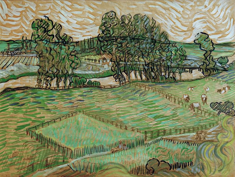 Landscape with Bridge across the Oise. Vincent van Gogh