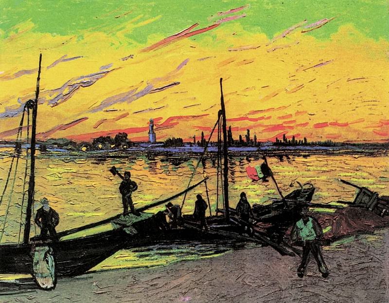 Coal Barges. Vincent van Gogh