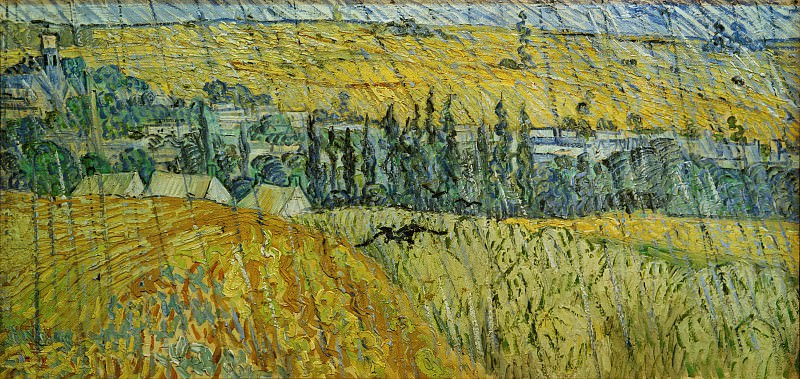 Landscape at Auvers in Rain. Vincent van Gogh