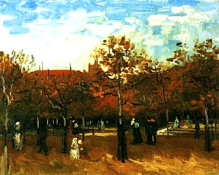 Булонский лес с прогуливающимися, Винсент Ван Гог